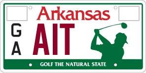Golfer License Plate